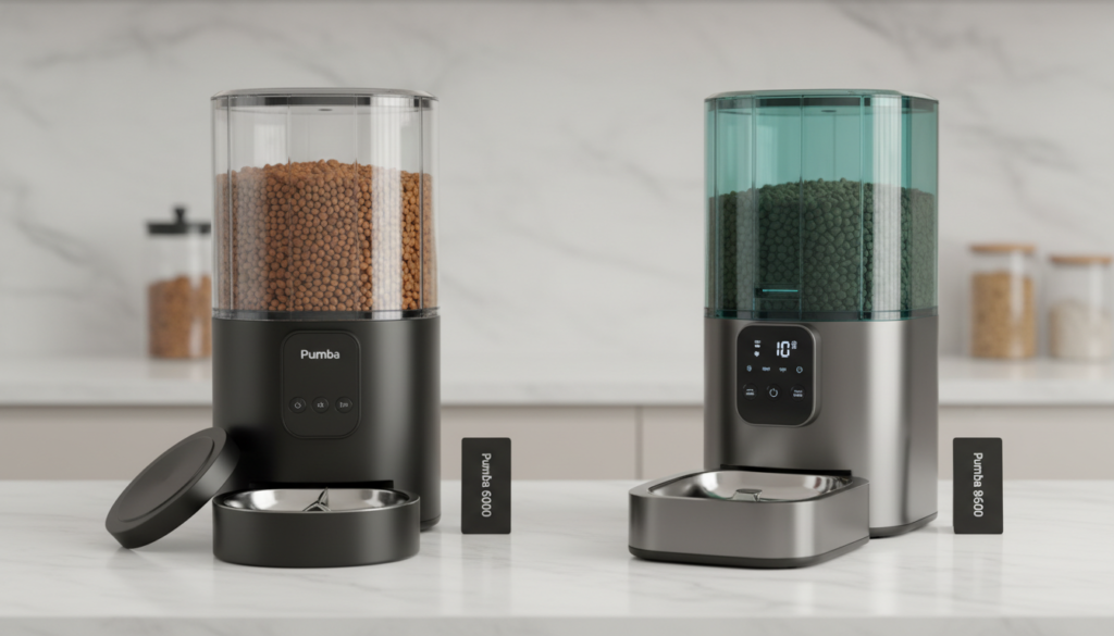 Comparativa Pumba 6000 vs Pumba 8600: comedero automático con WiFi y cámara